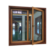 A janela de volta fácil da inclinação da inclinação do painel duplo vem com metal de revestimento de madeira
